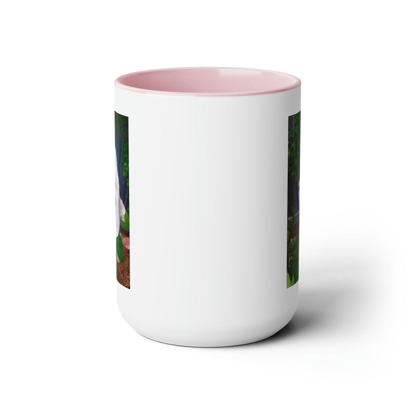 15oz Garden Themed White Sugar Moon Hybrid Tea Rose Coffee Mug