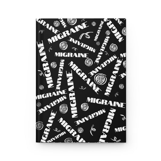 Hardcover Matte 150 Page Migraine Brain Word Scramble Journal - Black