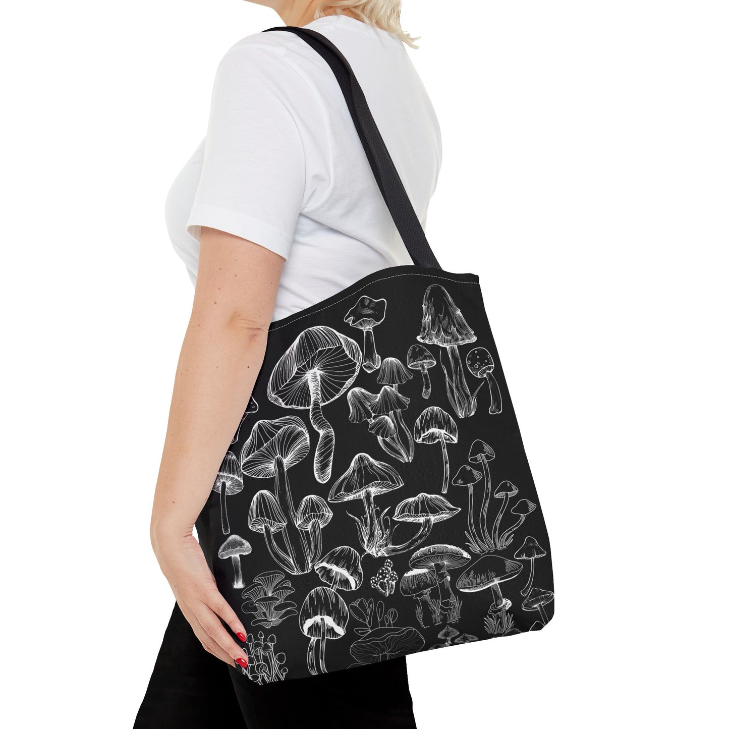 Unisex Mushroom Lover Fungi Print Toadstool Mycology Tote Bag