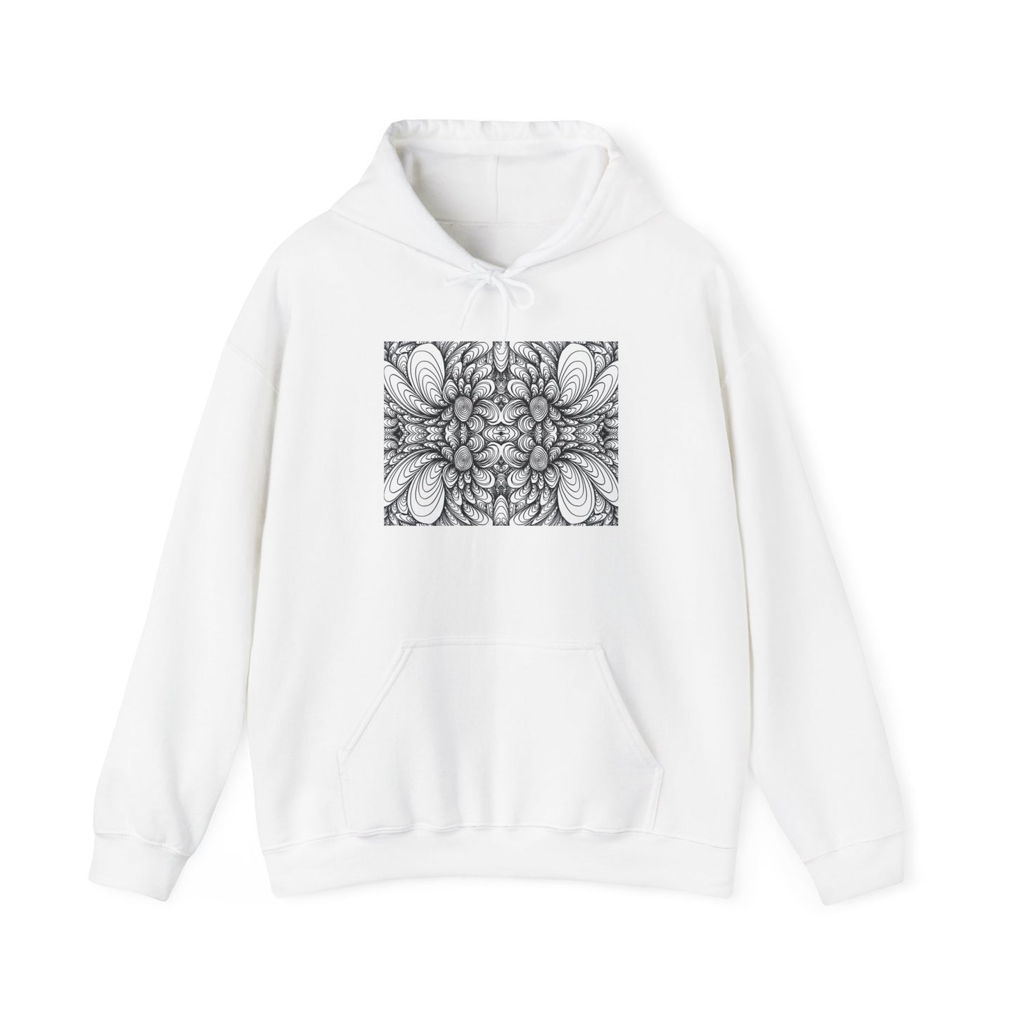 Unisex Heavy Blend™ Original Minimalist Healing Line Art Hooded Sweatshirt - Blooms