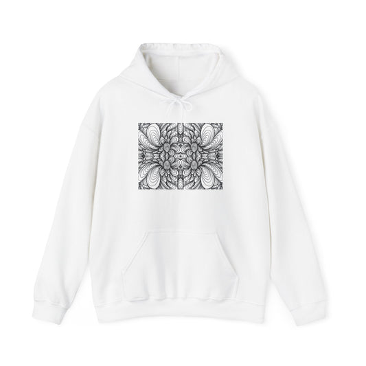 Unisex Heavy Blend™ Original Minimalist Healing Line Art Hooded Sweatshirt - Blooms