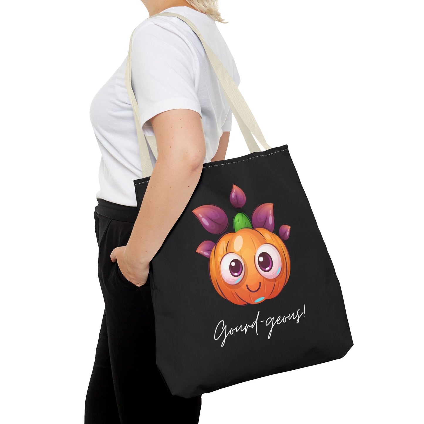 Cute Halloween Pumpkin Tote Spooky Season Tote Trick or Treating Candy Fall Themed Reusable Lunch Tote