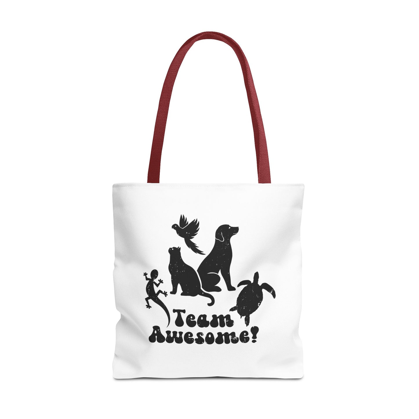 Unisex Animal Lover Lizard Cat Bird Dog Turtle Team Awesome Tote Bag