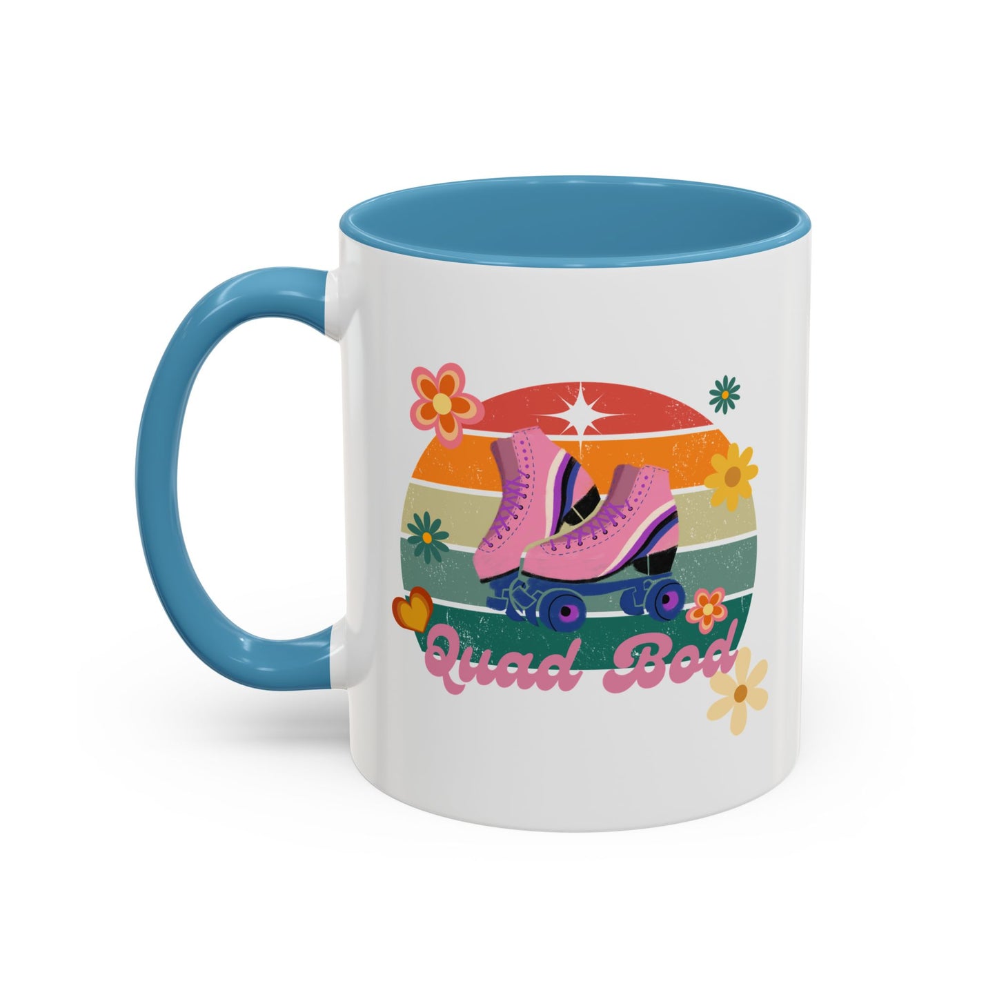 11oz Retro Vibes Roller Skate Coffee Mug Gift Idea For Skaters Roller Rink Mug Cool Skater Mug Quad Bod Skate Gear Roller Skating Coffee Mug