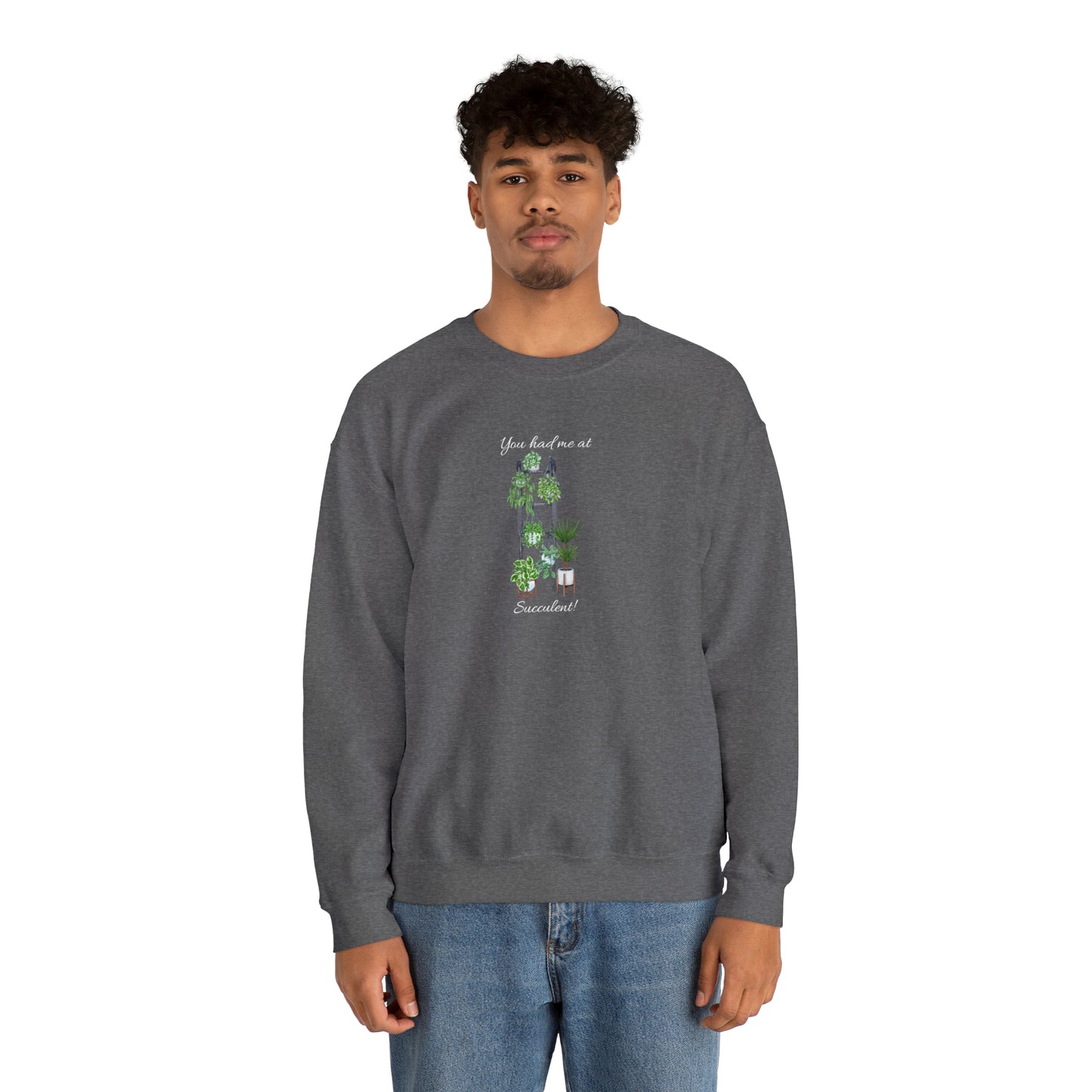 Unisex Garden Themed Succulent Sweatshirt