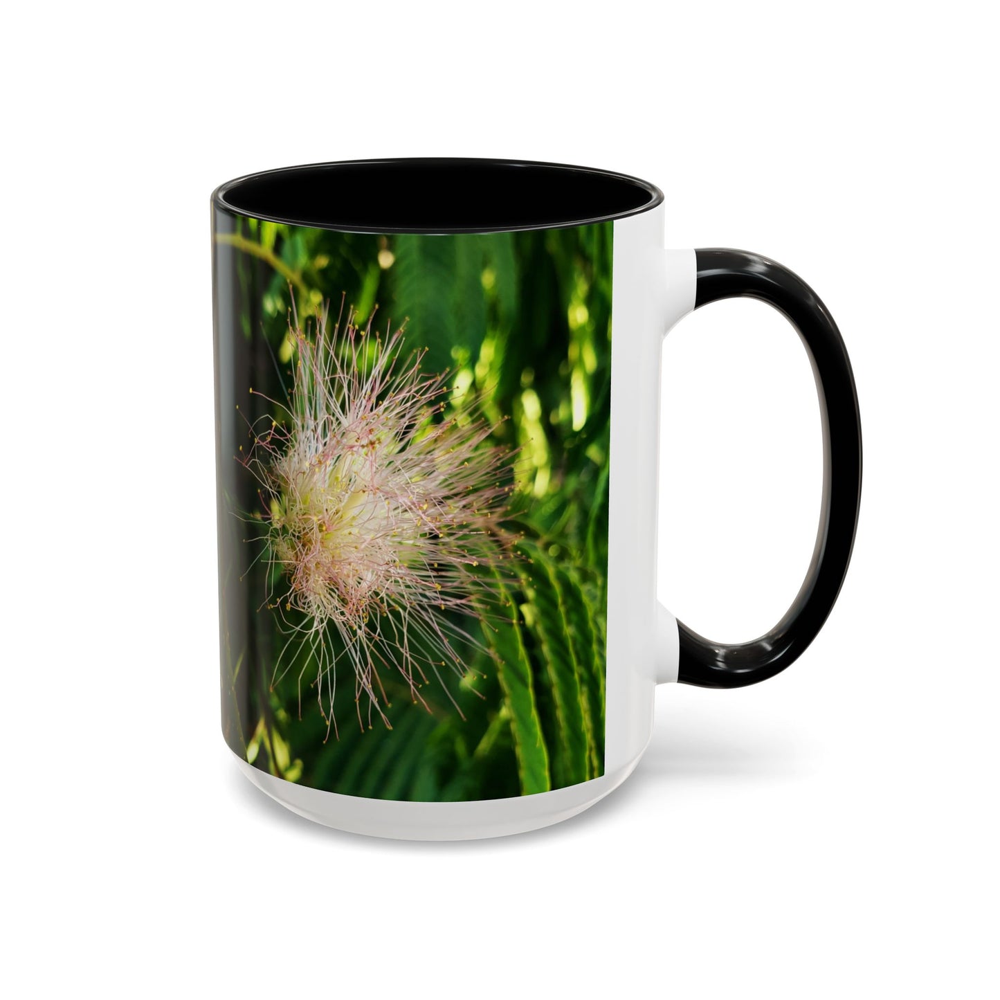 11oz /15oz Garden Themed Silk Blossom Plant Foliage Two Tone Coffee Mug