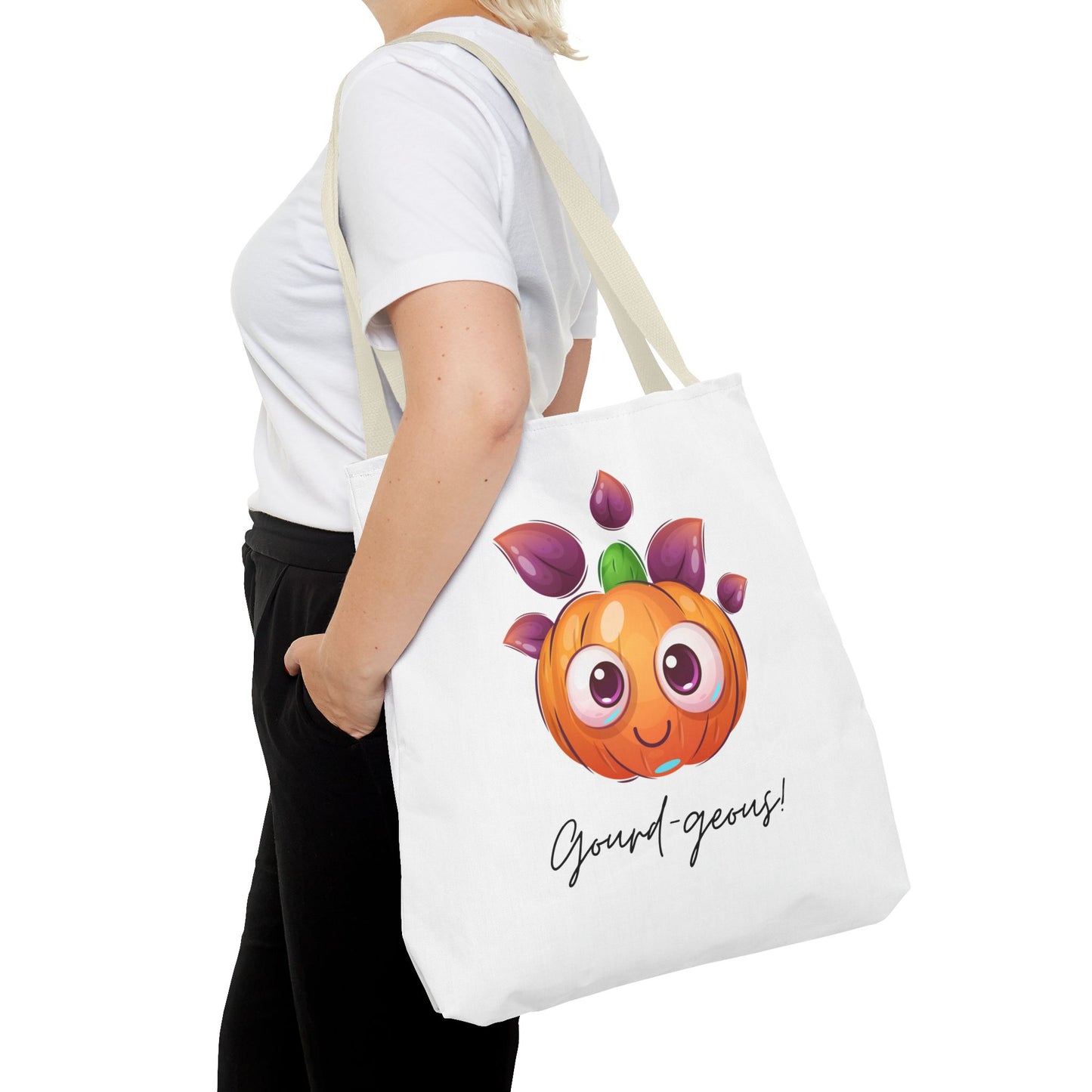 Cute Halloween Pumpkin Tote Spooky Season Tote Trick or Treating Candy Bag Fall Themed Reusable Lunch Tote