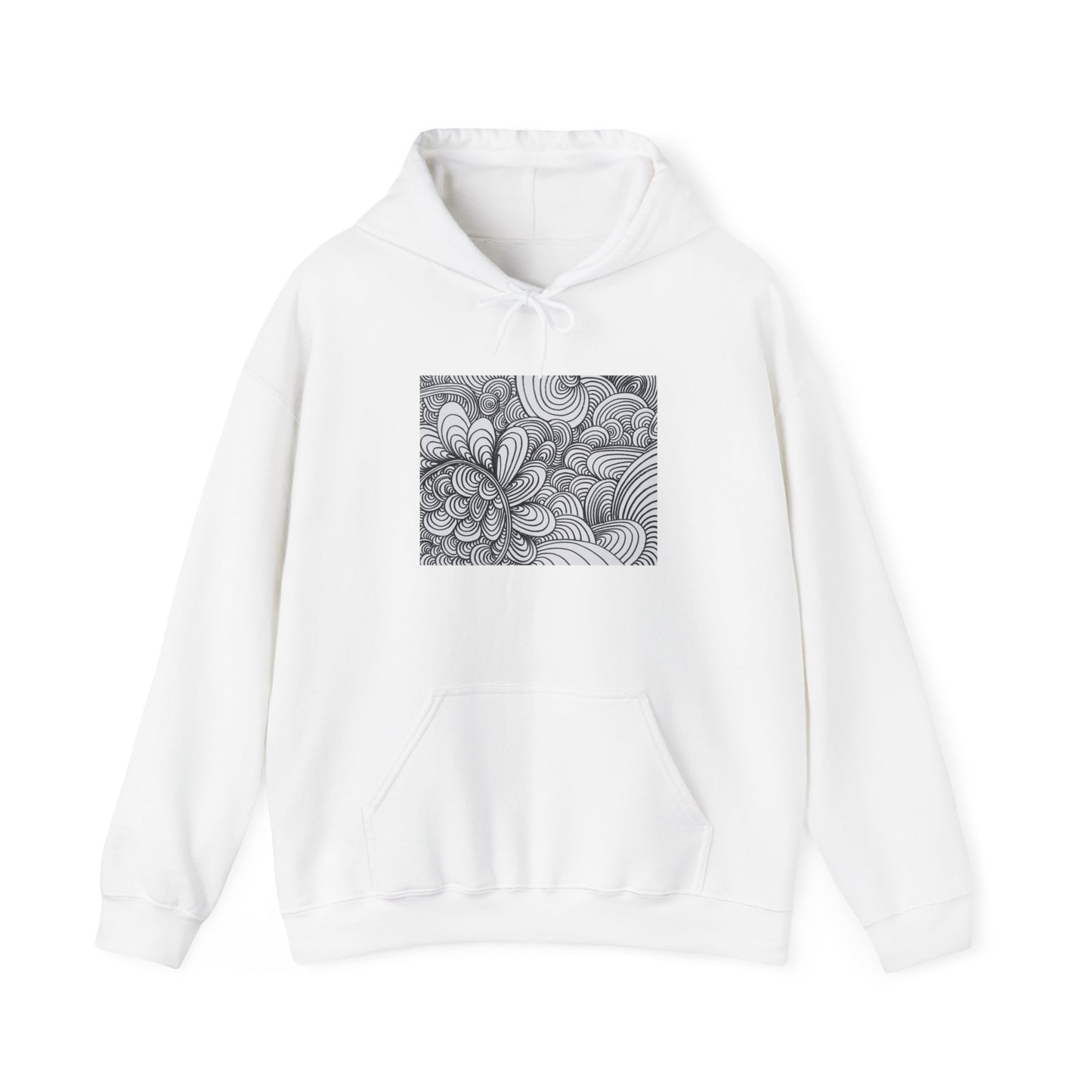 Unisex Heavy Blend™ Original Art Hooded Sweatshirt - Apricots Noir Mirage