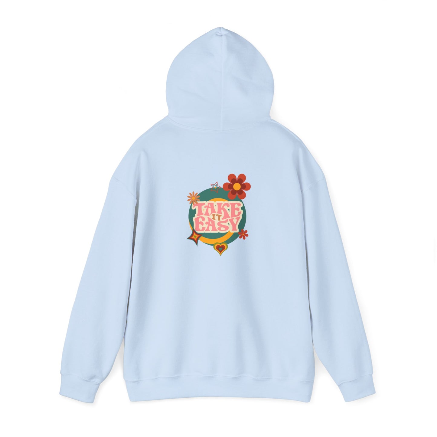 Unisex Heavy Blend™ Retro Vibes Take It Easy Hooded Sweatshirt