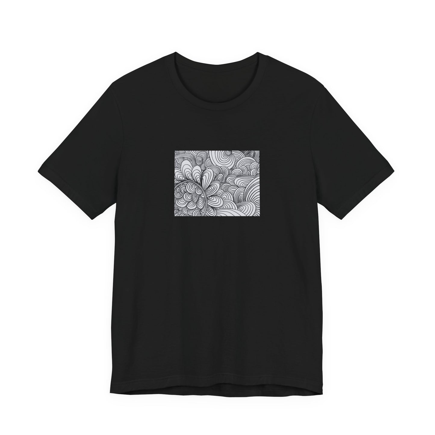 Unisex Original Healing Mesmerizing Line Art T-Shirt - Apricots Noir