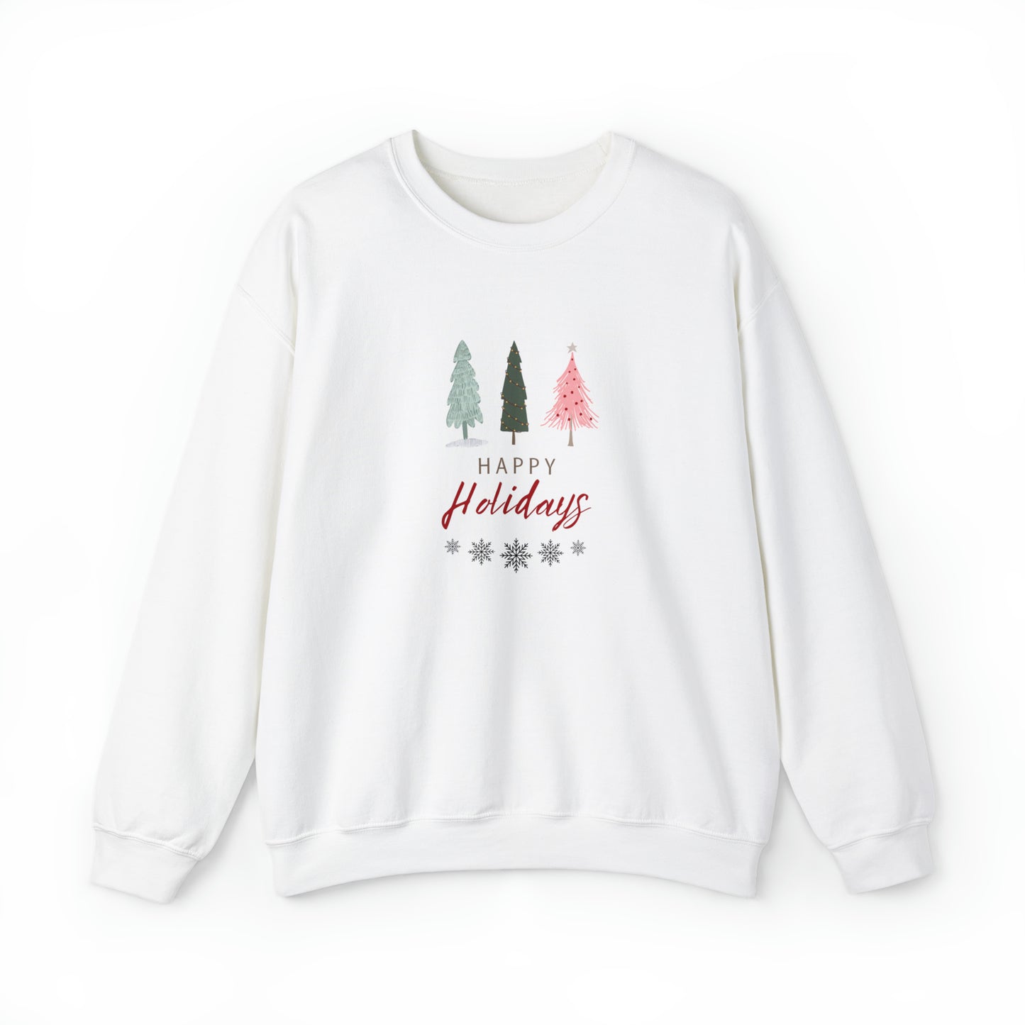 Unisex Heavy Blend Crewneck Happy Holidays Seasons Greetings Fall Sweatshirt