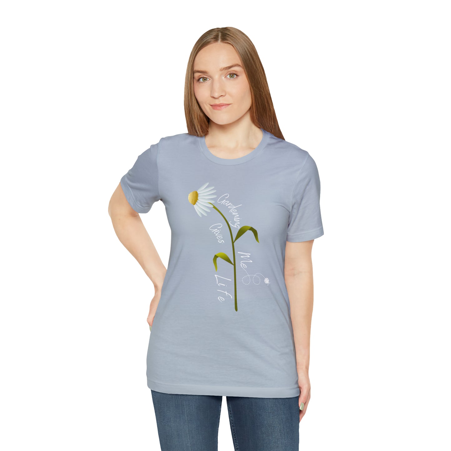 Unisex Gardening Shirt, Daisy and Ladybug Gardening Gives Me Life