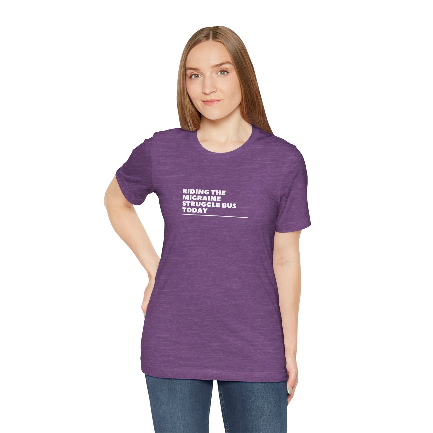 Unisex Migraine Day Invisible Illness Riding The Struggle Bus Tshirt