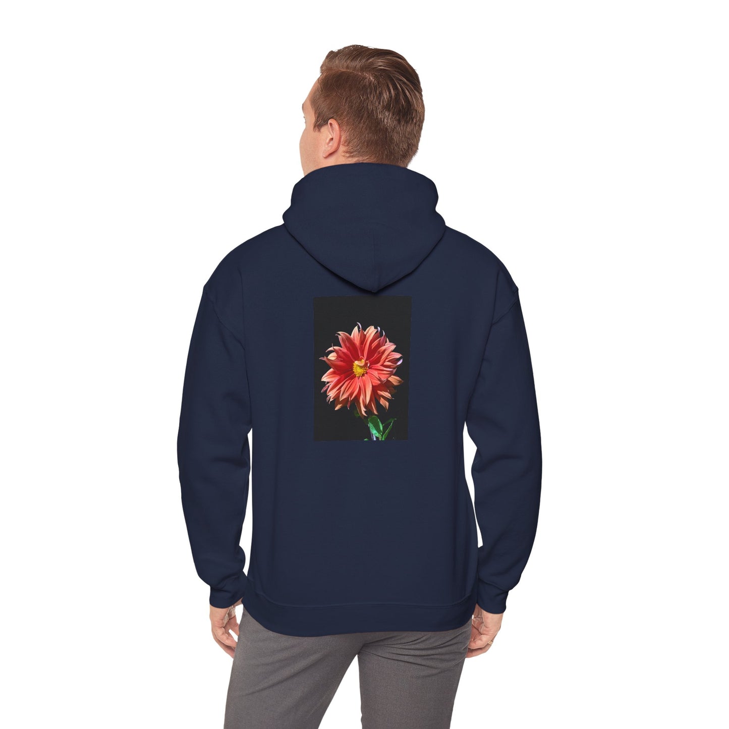 Unisex Heavy Blend™  Dahlia Flower Hooded Sweatshirt