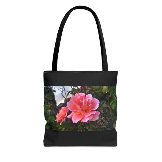 Unisex Garden Themed Double Delight Roses Reusable Tote Bag