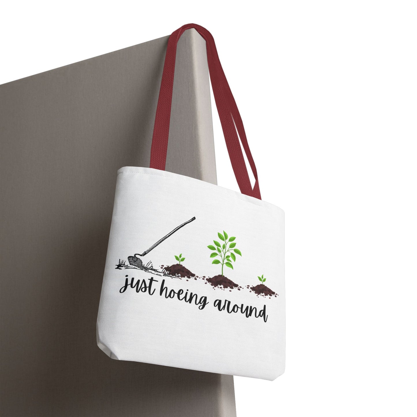 Unisex Just Hoeing Around Gardening Themed All Over Print Tote Bag
