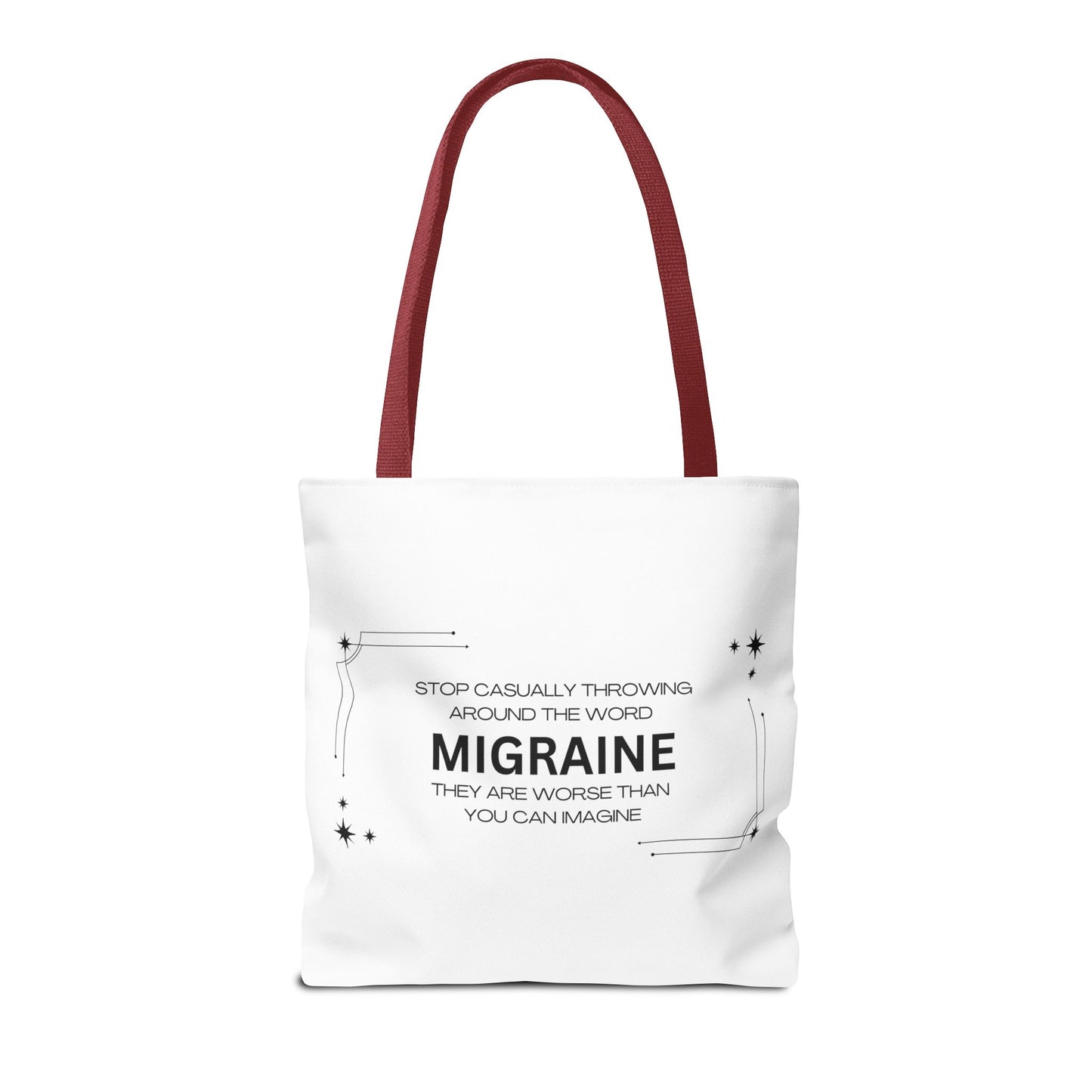 Unisex Migraine Day Invisible Illness Warrior Tote Bag