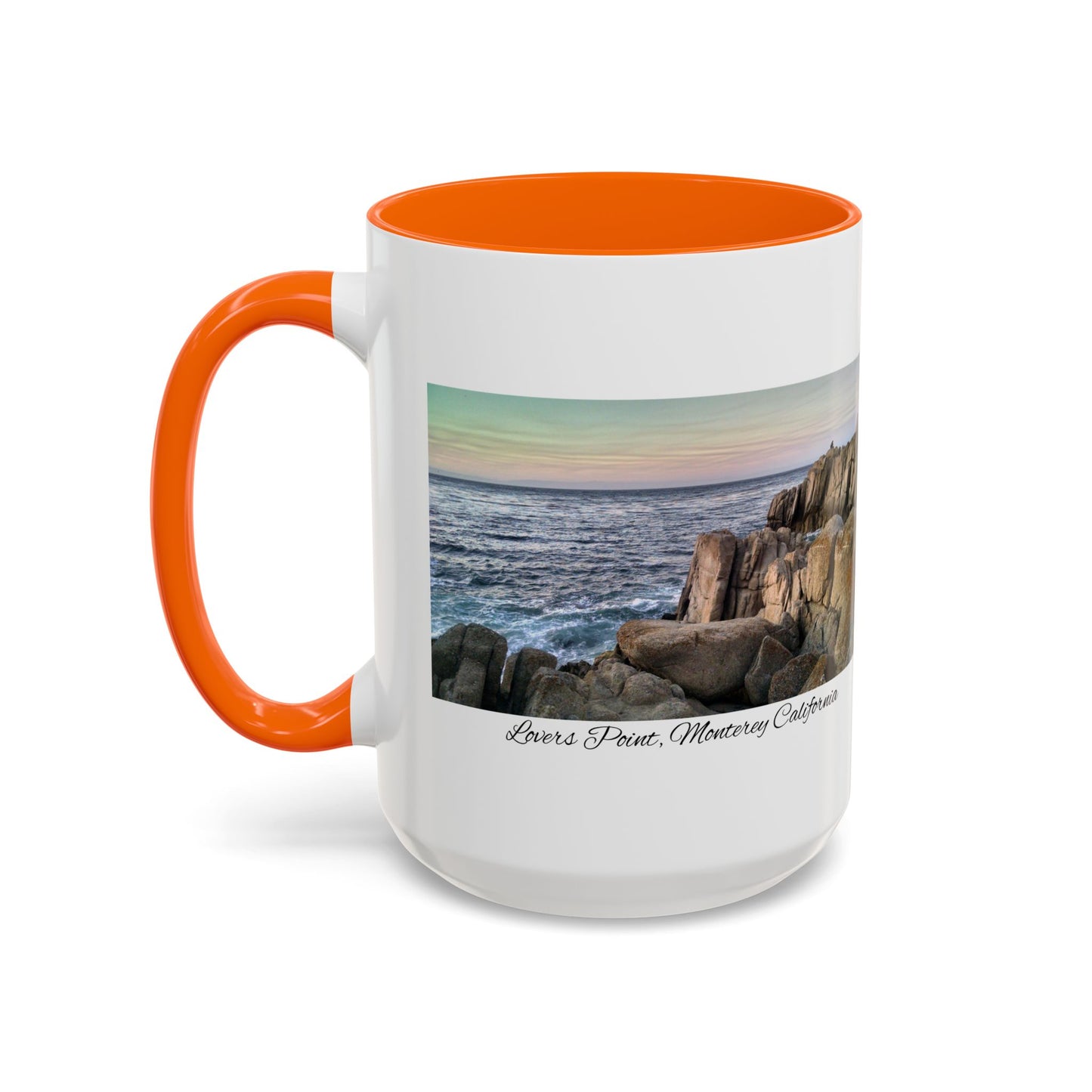 11oz/15oz Ocean View Travelers Coffee Mug Lovers Point, Monterey California San Francisco Bay Area Keepsake