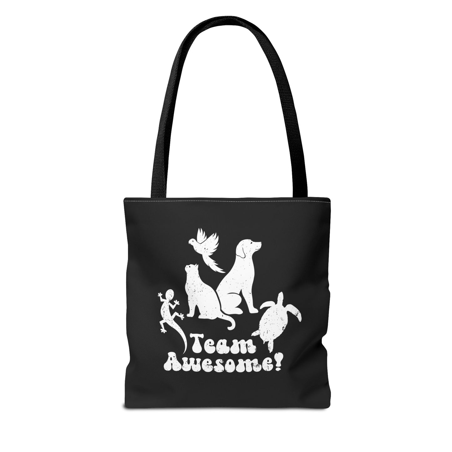 Unisex Animal Lover Lizard Cat Bird Dog Turtle Team Awesome Tote Bag