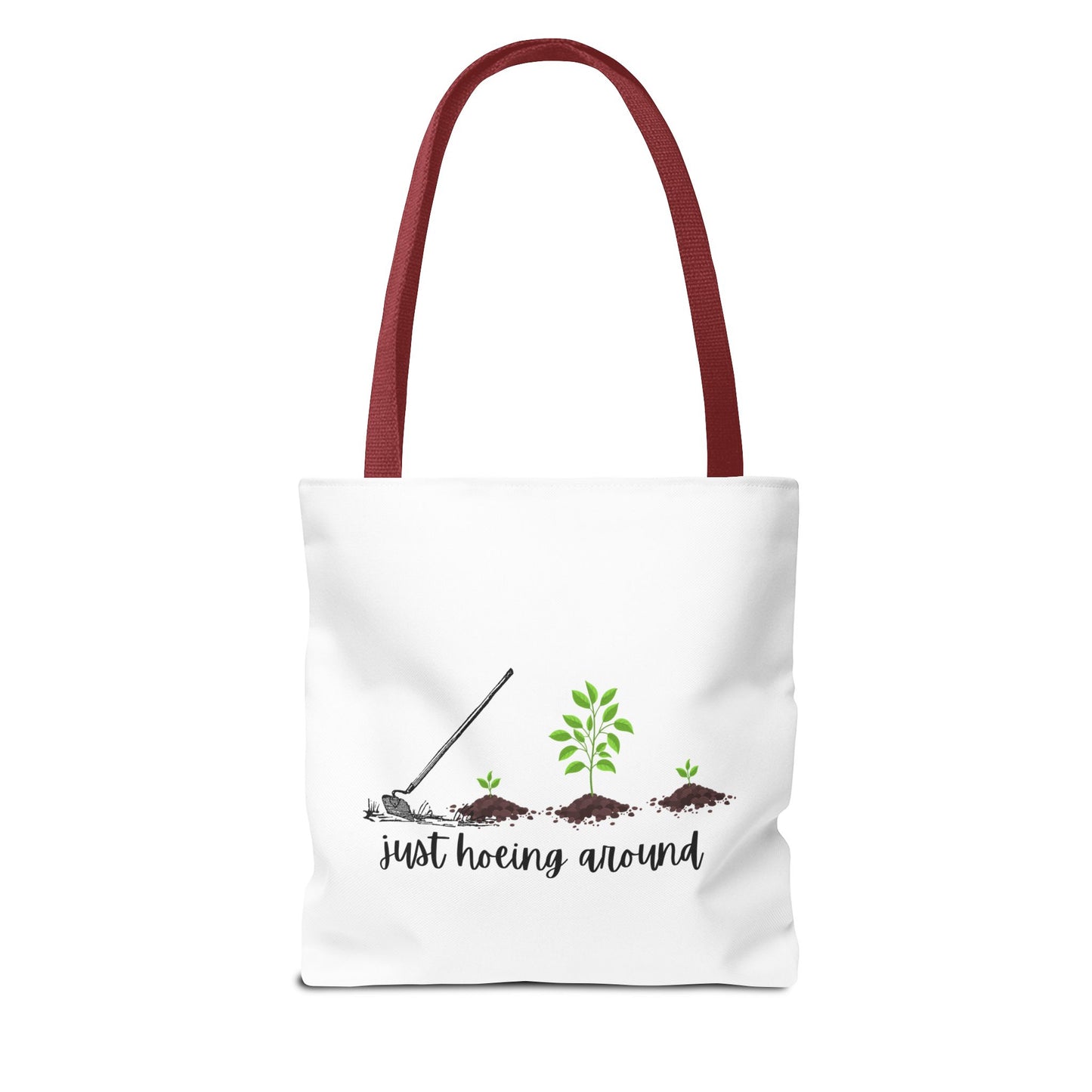 Unisex Just Hoeing Around Gardening Themed All Over Print Tote Bag