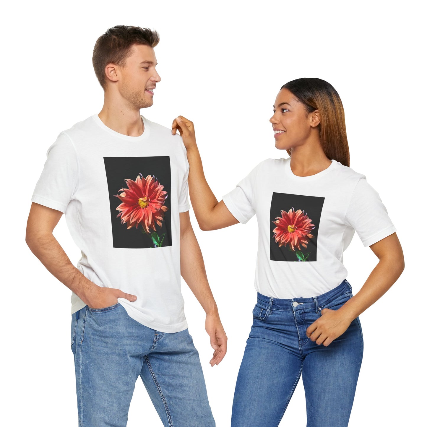Unisex Jersey Short Sleeve Dahlia Flower T-Shirt