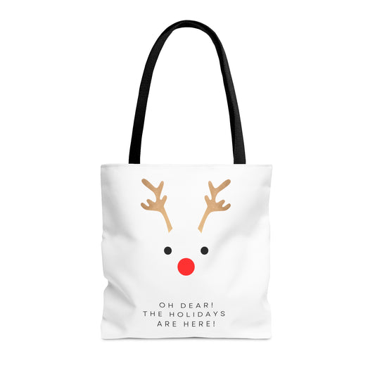 Unisex Oh Dear The Holidays Are Here Reindeer Tote Bag