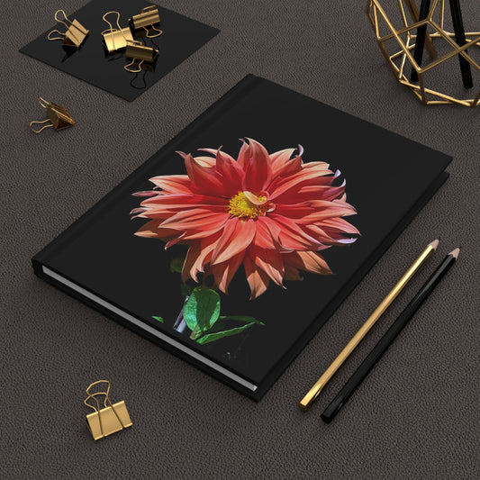 Hardcover Journal Matte Dahlia Flower