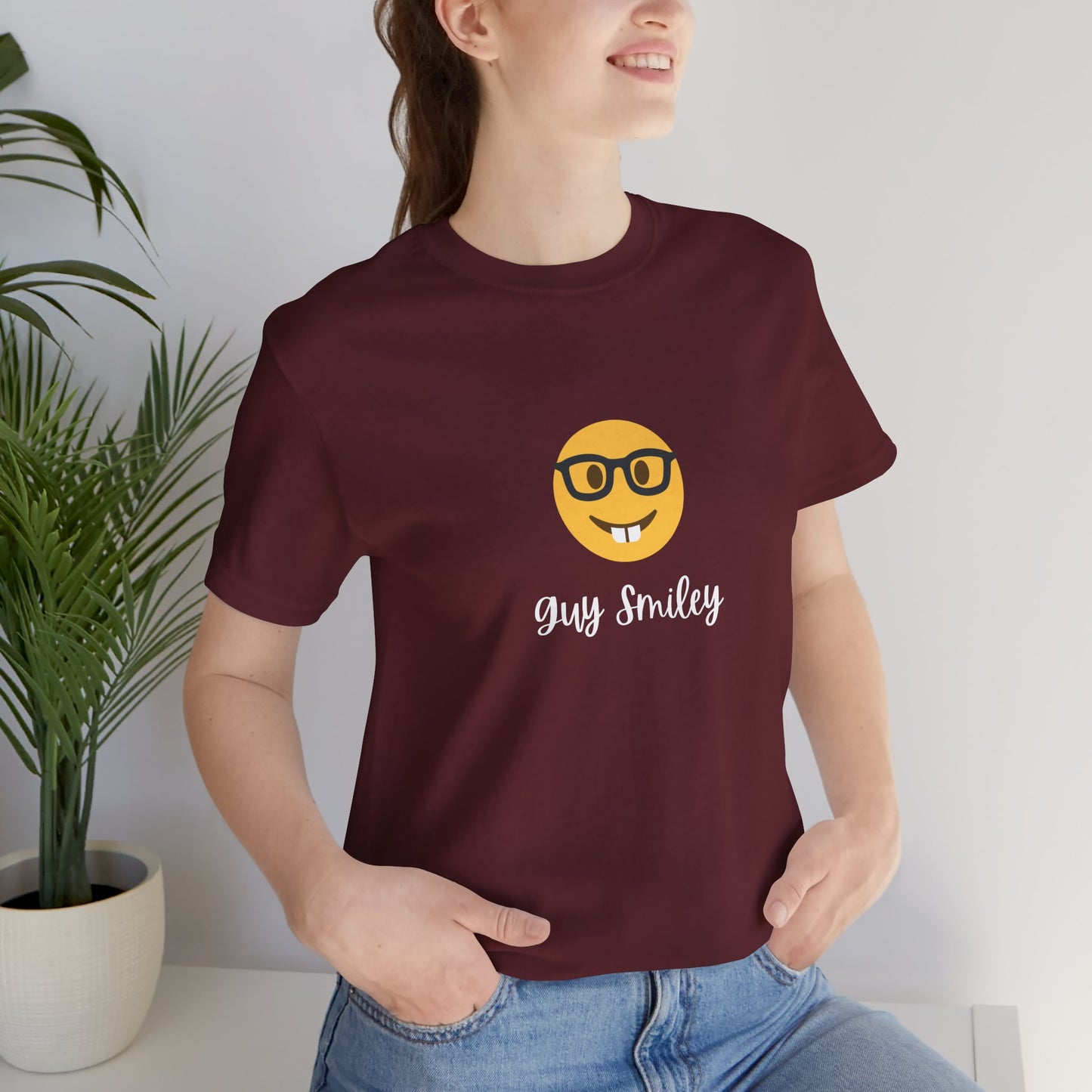 Unisex Jersey Short Sleeve Guy Smiley T-Shirt