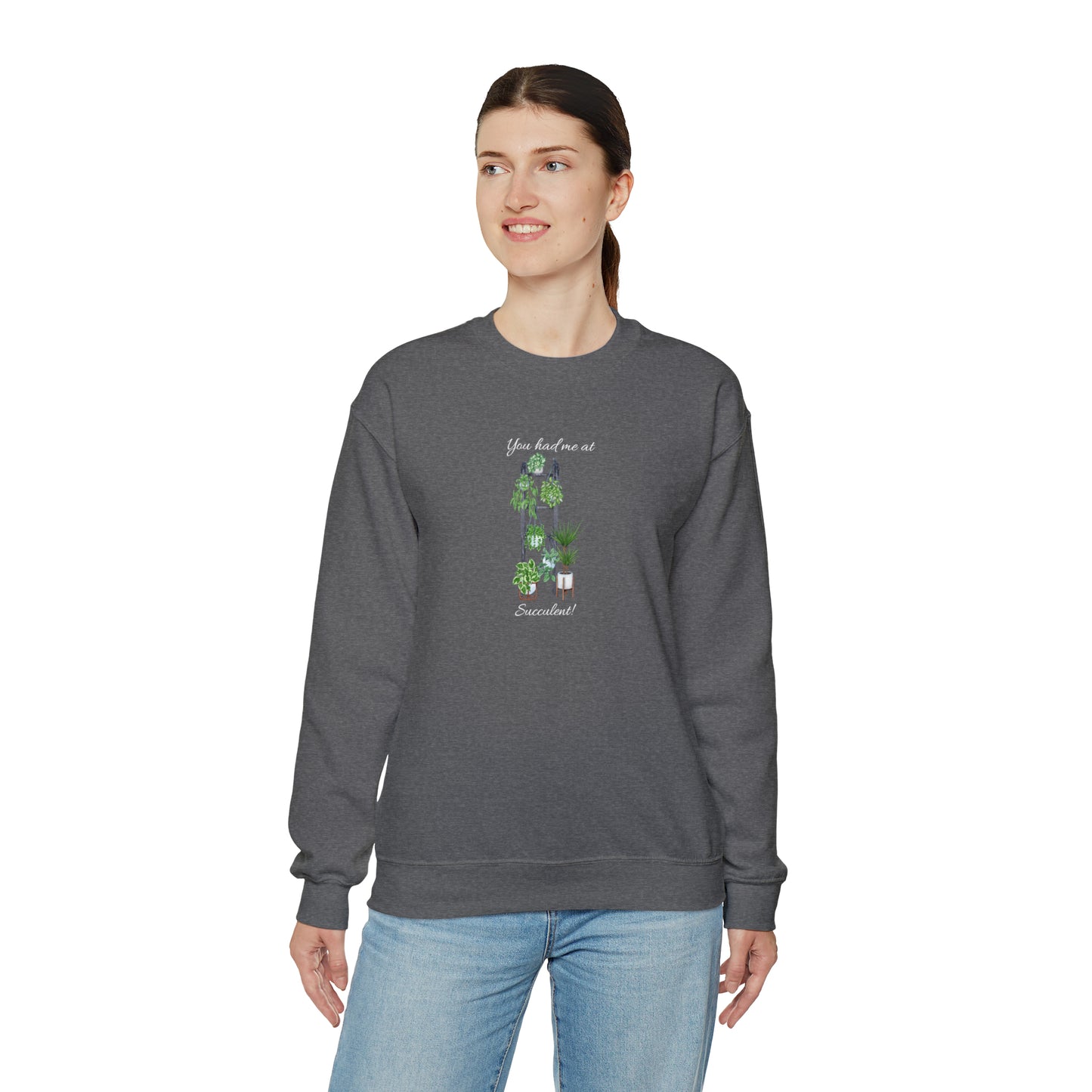 Unisex Garden Themed Succulent Sweatshirt