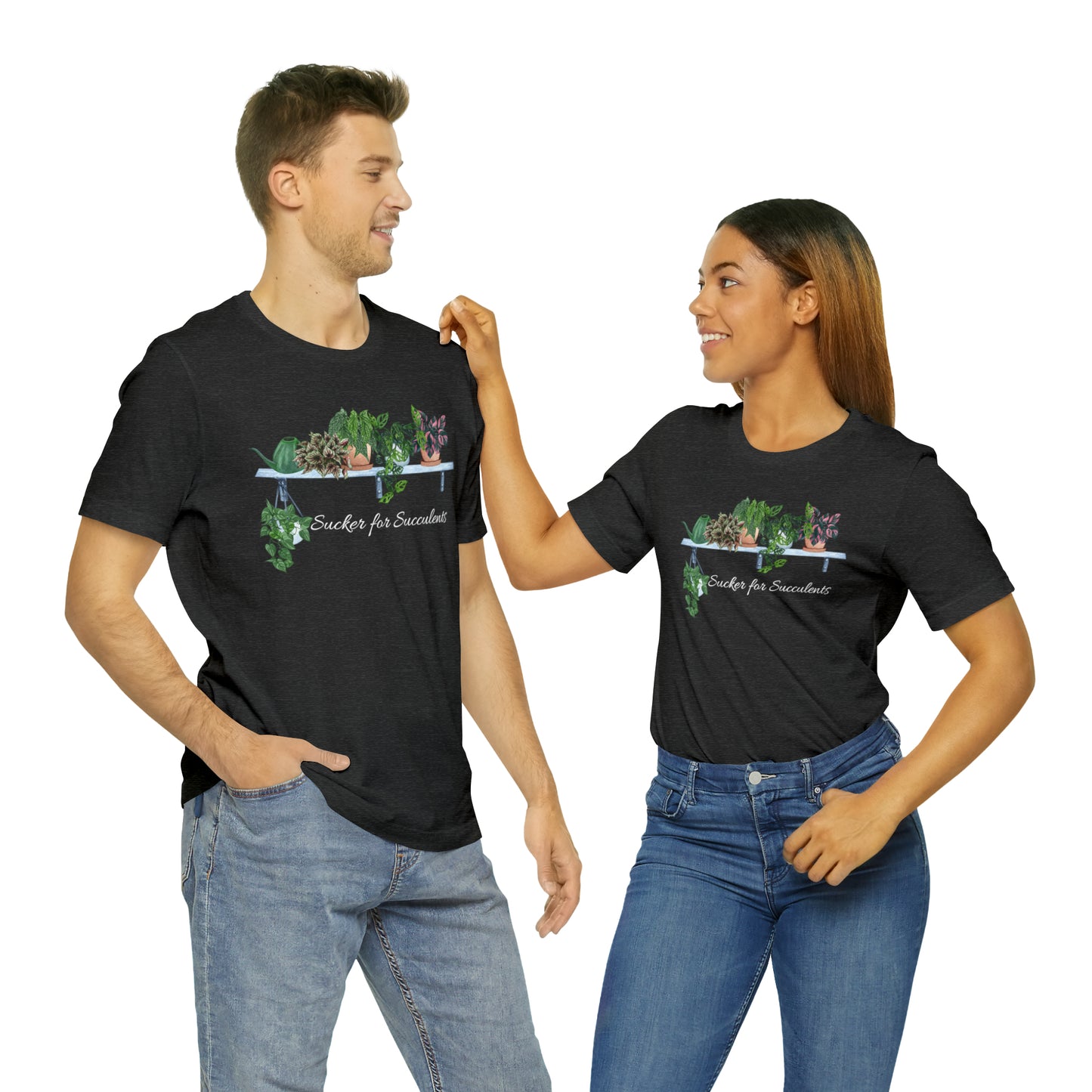 Unisex Gardening Themed T-Shirt Sucker for Succulents