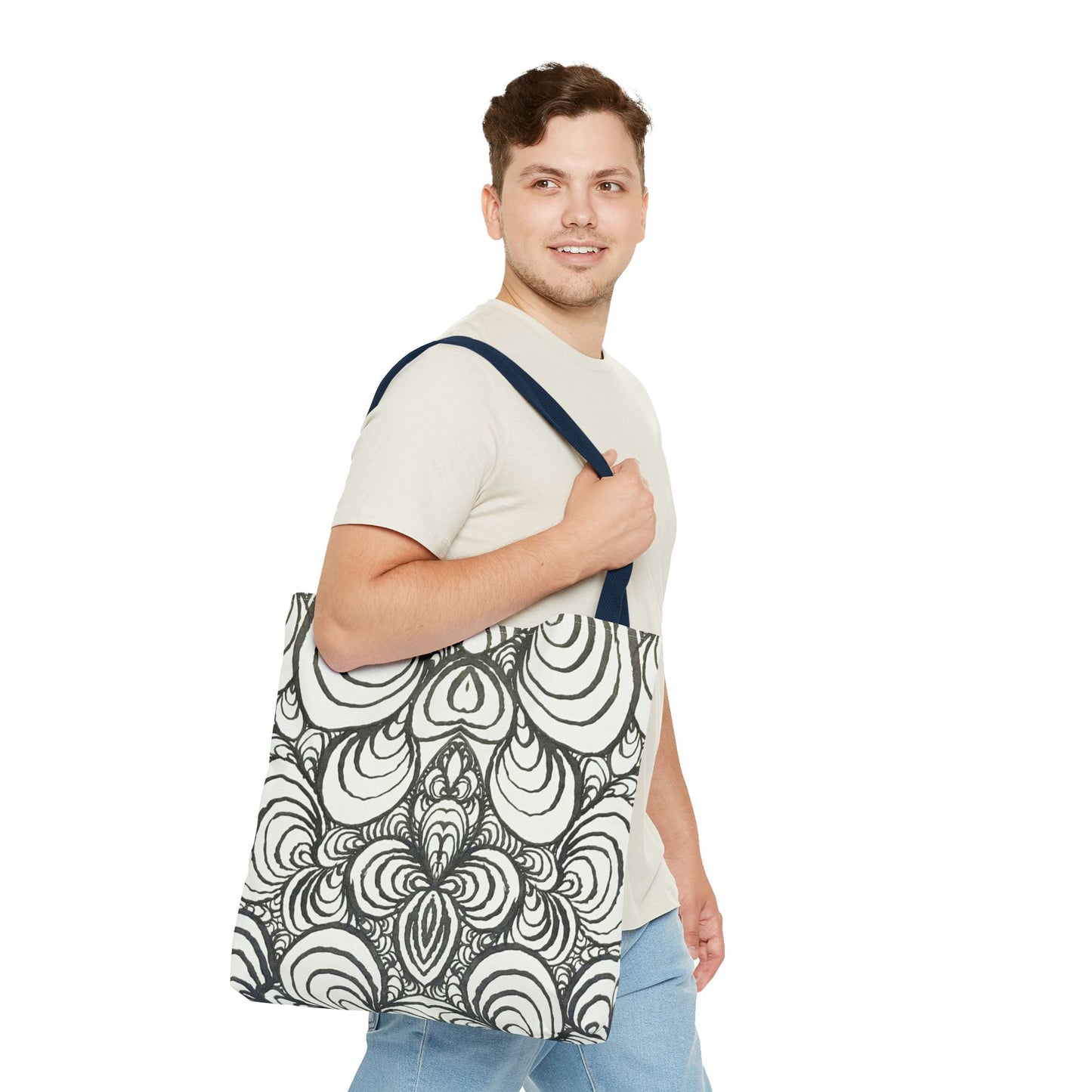 Unisex Original Line Art - All Over Print Tote Bag - Puzzle Panels 1