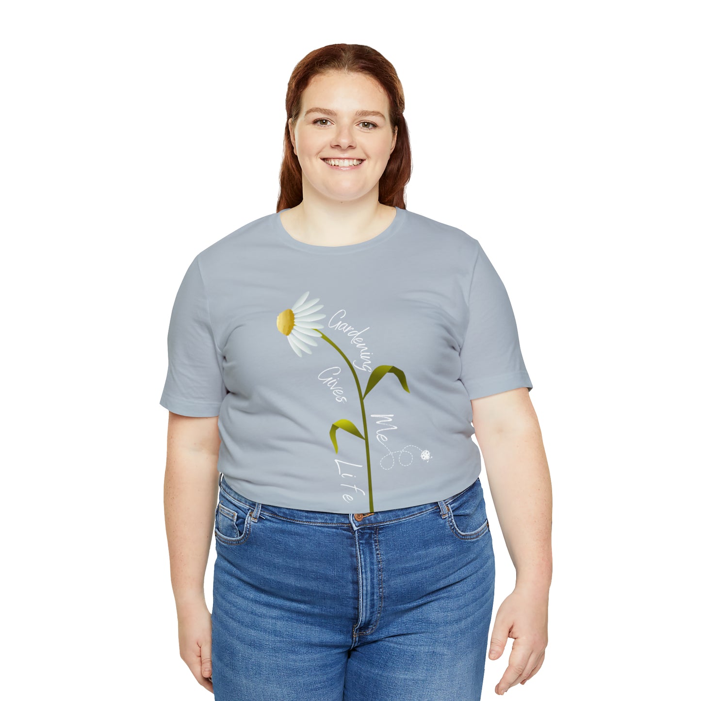 Unisex Gardening Shirt, Daisy and Ladybug Gardening Gives Me Life