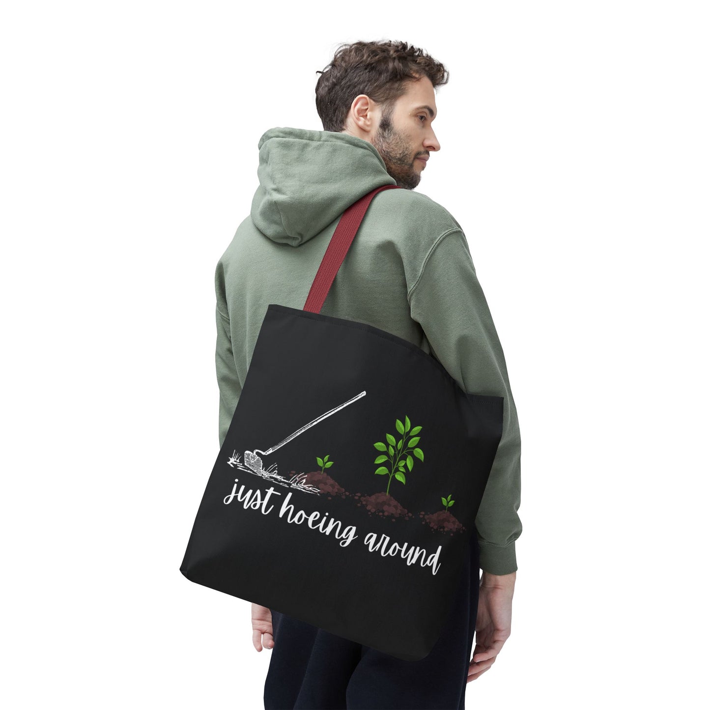 Unisex Just Hoeing Around Gardening Themed All Over Print Tote Bag