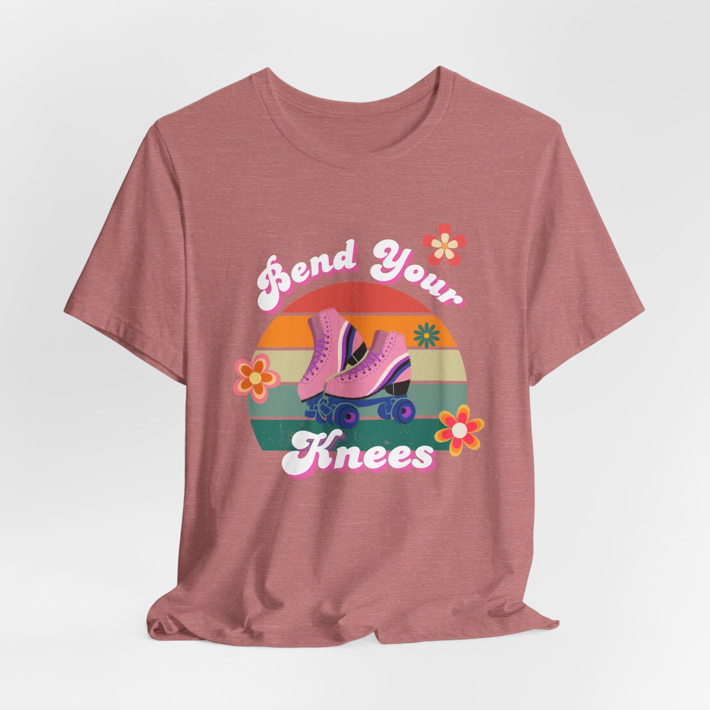 Unisex Retro Vibes Bend Your Knees Skater T-Shirt