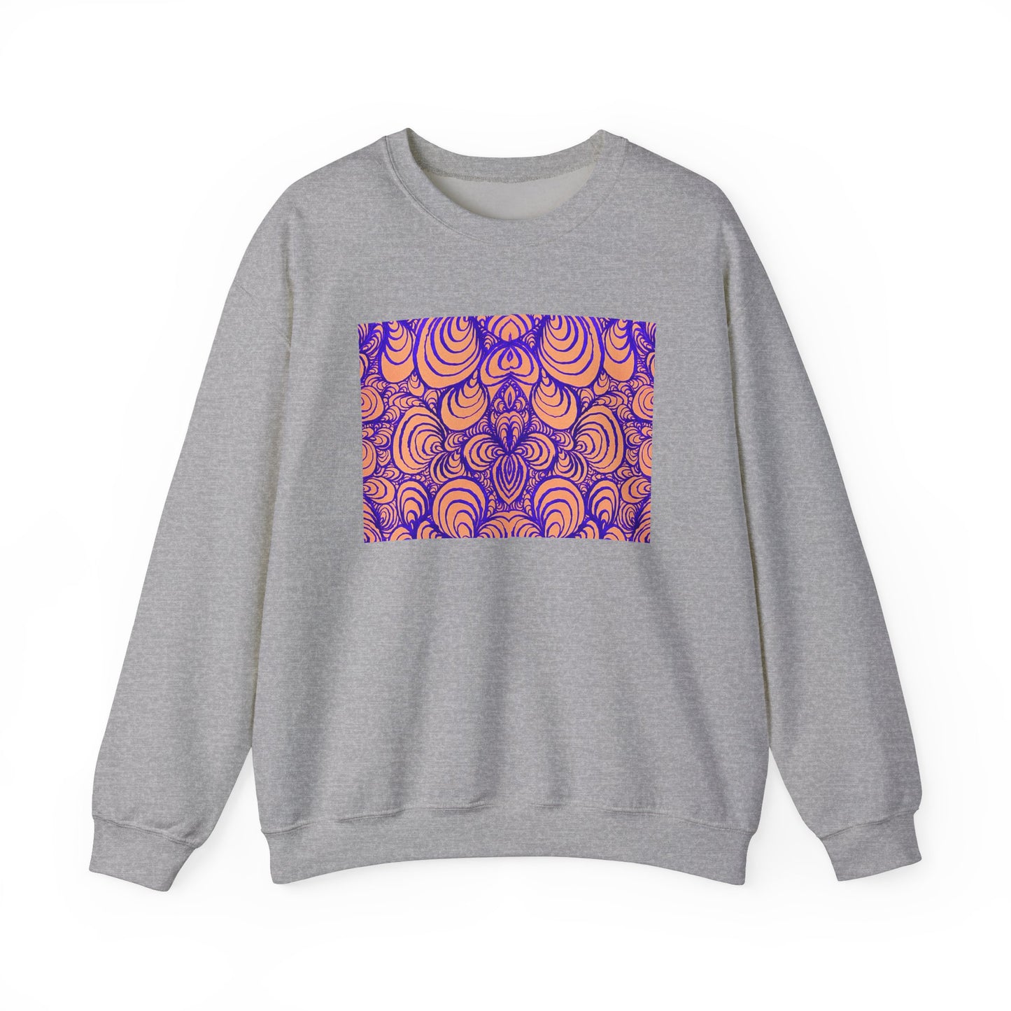 Unisex Original Line Art Sweatshirt - Puzzle Panels 1 Color Pop Run