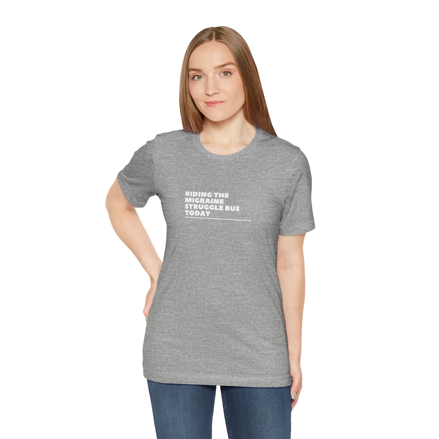 Unisex Migraine Day Invisible Illness Riding The Struggle Bus Tshirt