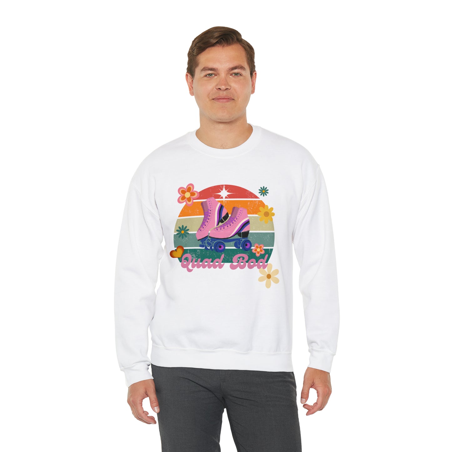 Unisex Quad Bod Retro Vibes Rollerskater Sweatshirt