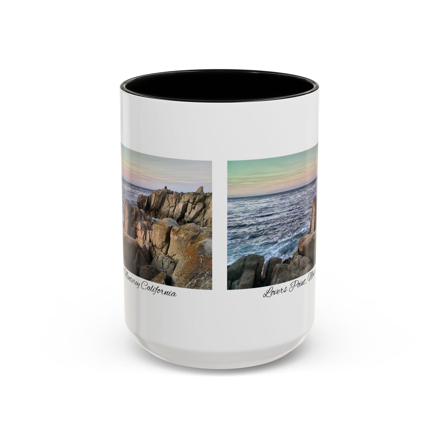 11oz/15oz Ocean View Travelers Coffee Mug Lovers Point, Monterey California San Francisco Bay Area Keepsake