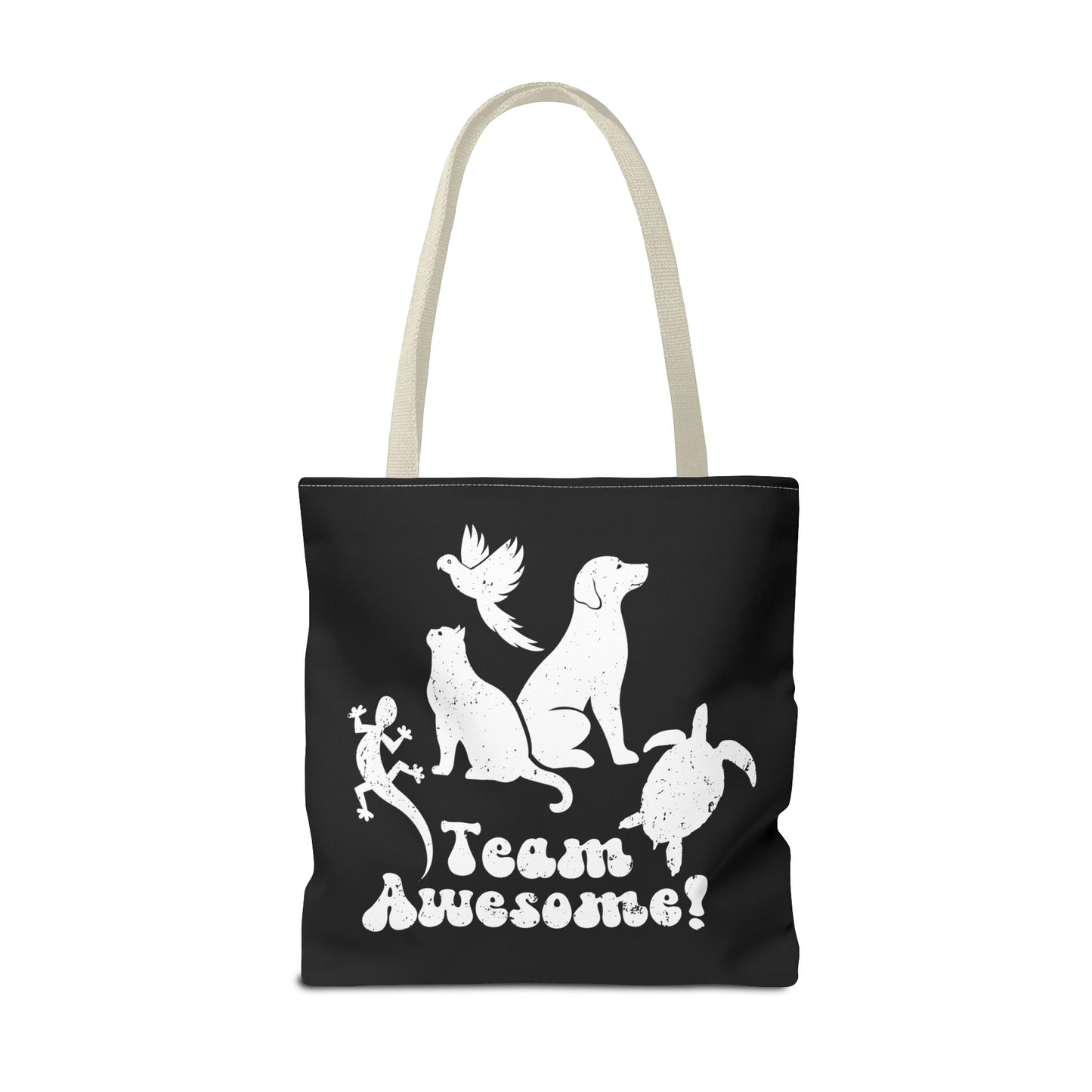 Unisex Animal Lover Lizard Cat Bird Dog Turtle Team Awesome Tote Bag