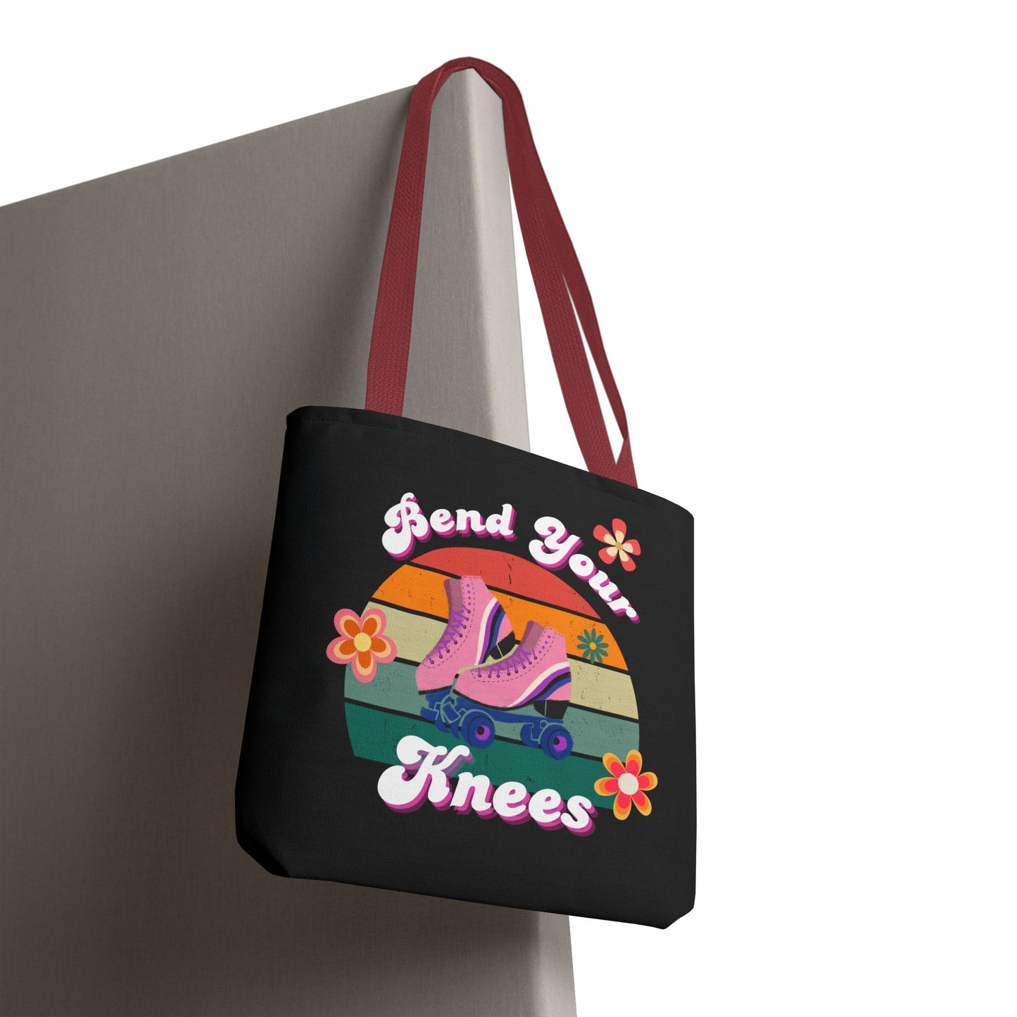 Unisex Retro Vibes Bend Your Knees Skate Day Tote Bag