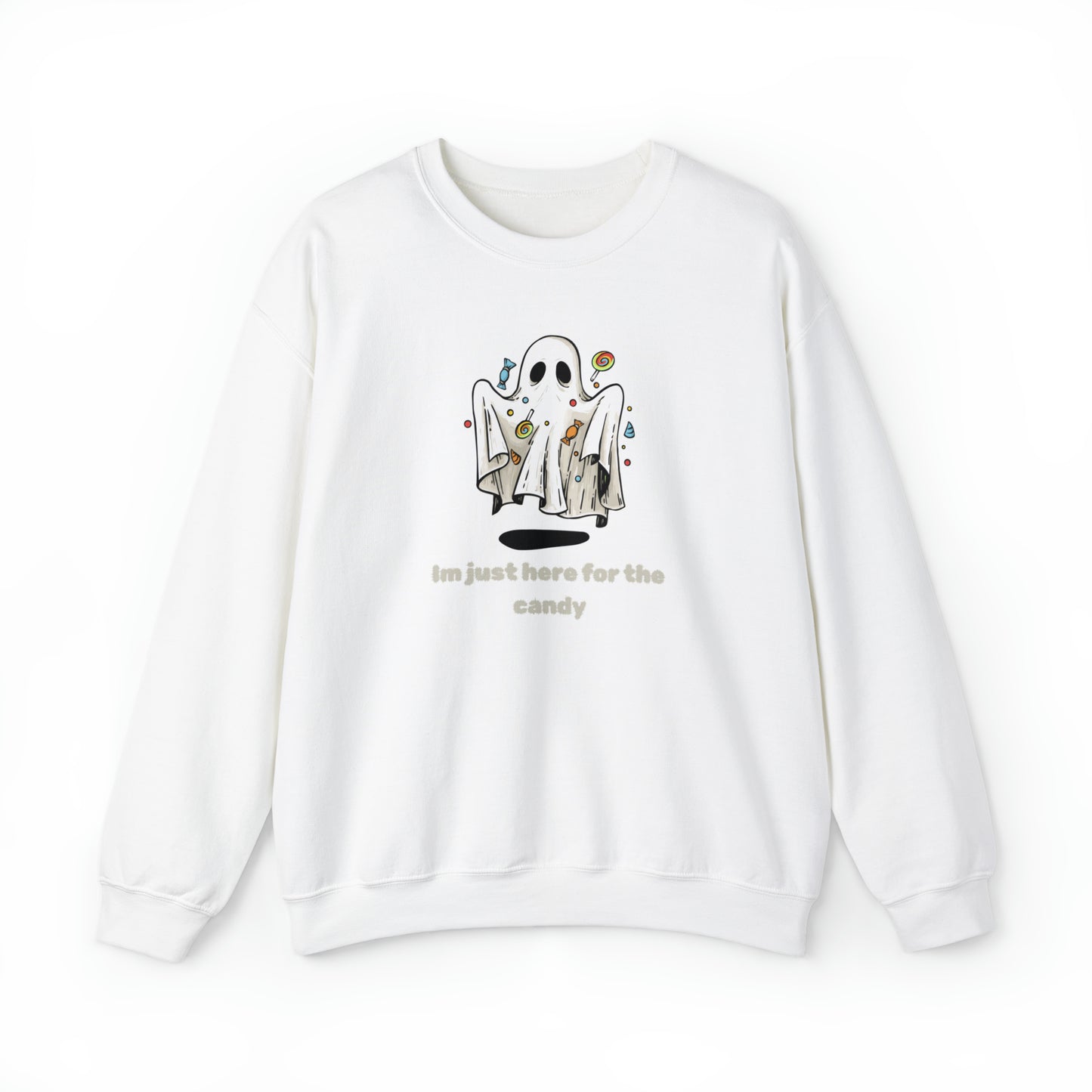 Unisex Cute Ghost  Im Just Here for The Candy Sweatshirt