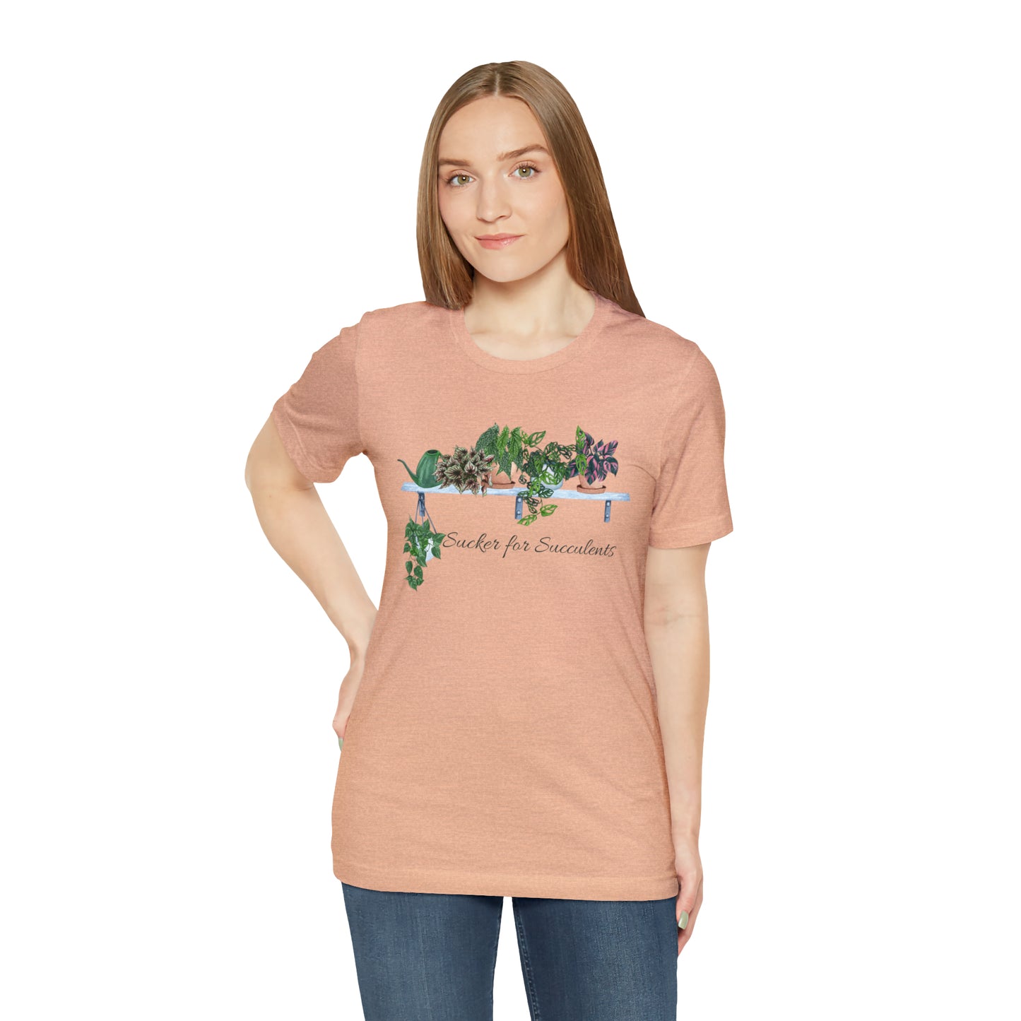 Unisex Gardening Themed T-Shirt Sucker for Succulents