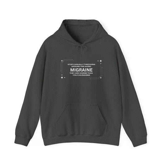 Unisex Migraine Day Invisible Illness Warrior Hooded Sweatshirt