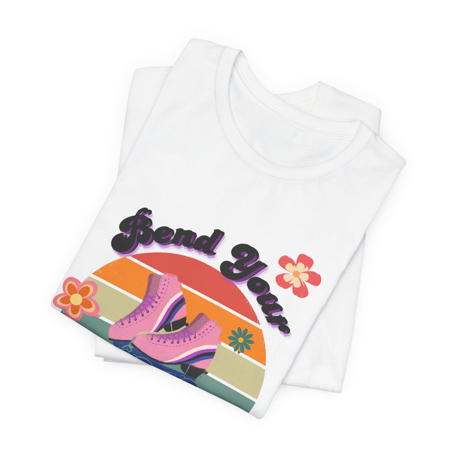 Unisex Retro Vibes Bend Your Knees Skater T-Shirt