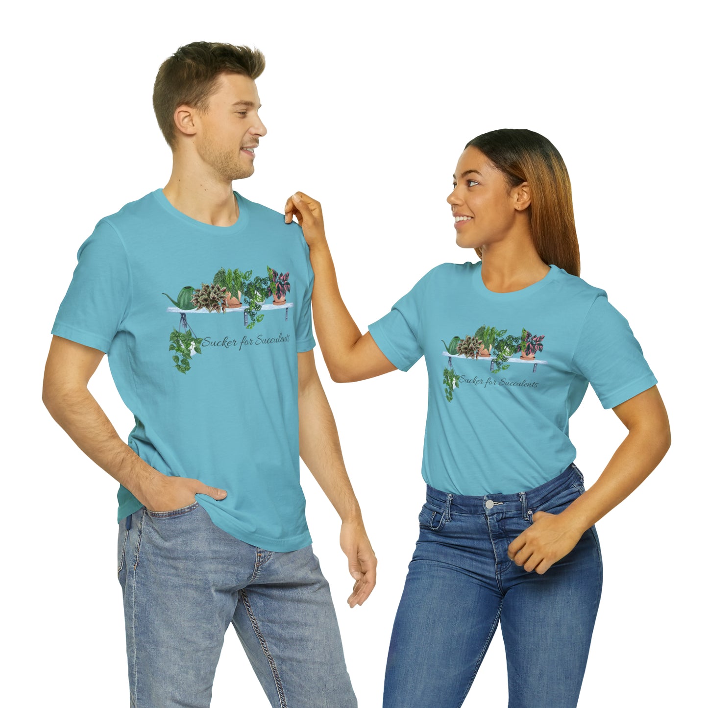 Unisex Gardening Themed T-Shirt Sucker for Succulents