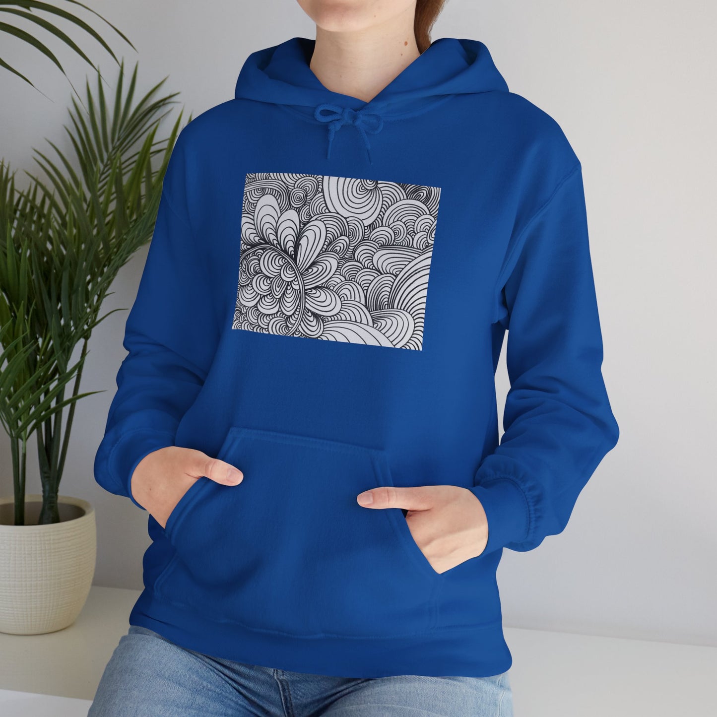 Unisex Heavy Blend™ Original Art Hooded Sweatshirt - Apricots Noir Mirage