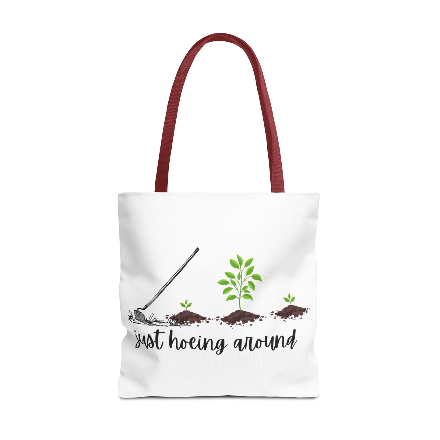 Unisex Just Hoeing Around Gardening Themed All Over Print Tote Bag