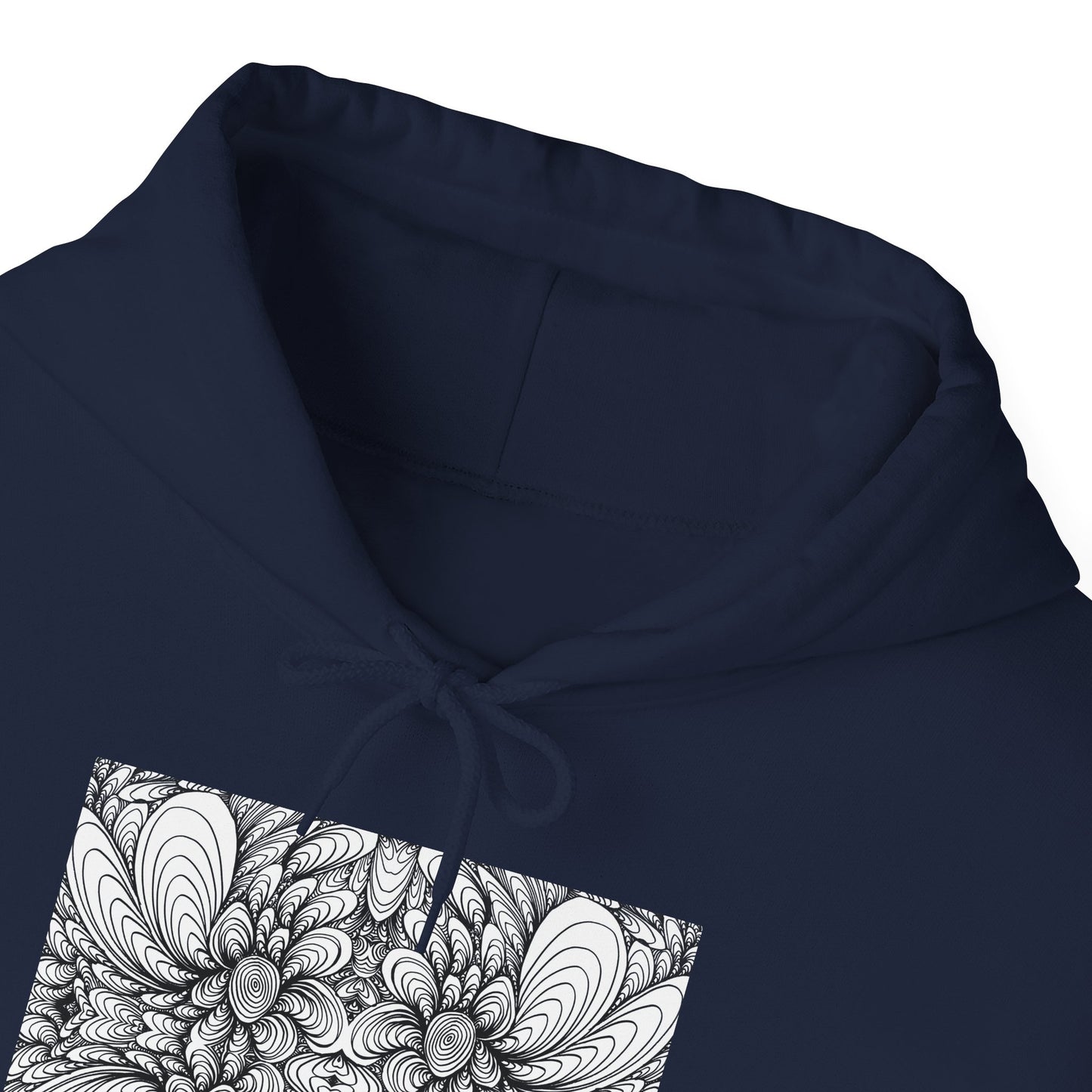 Unisex Heavy Blend™ Original Minimalist Healing Line Art Hooded Sweatshirt - Blooms