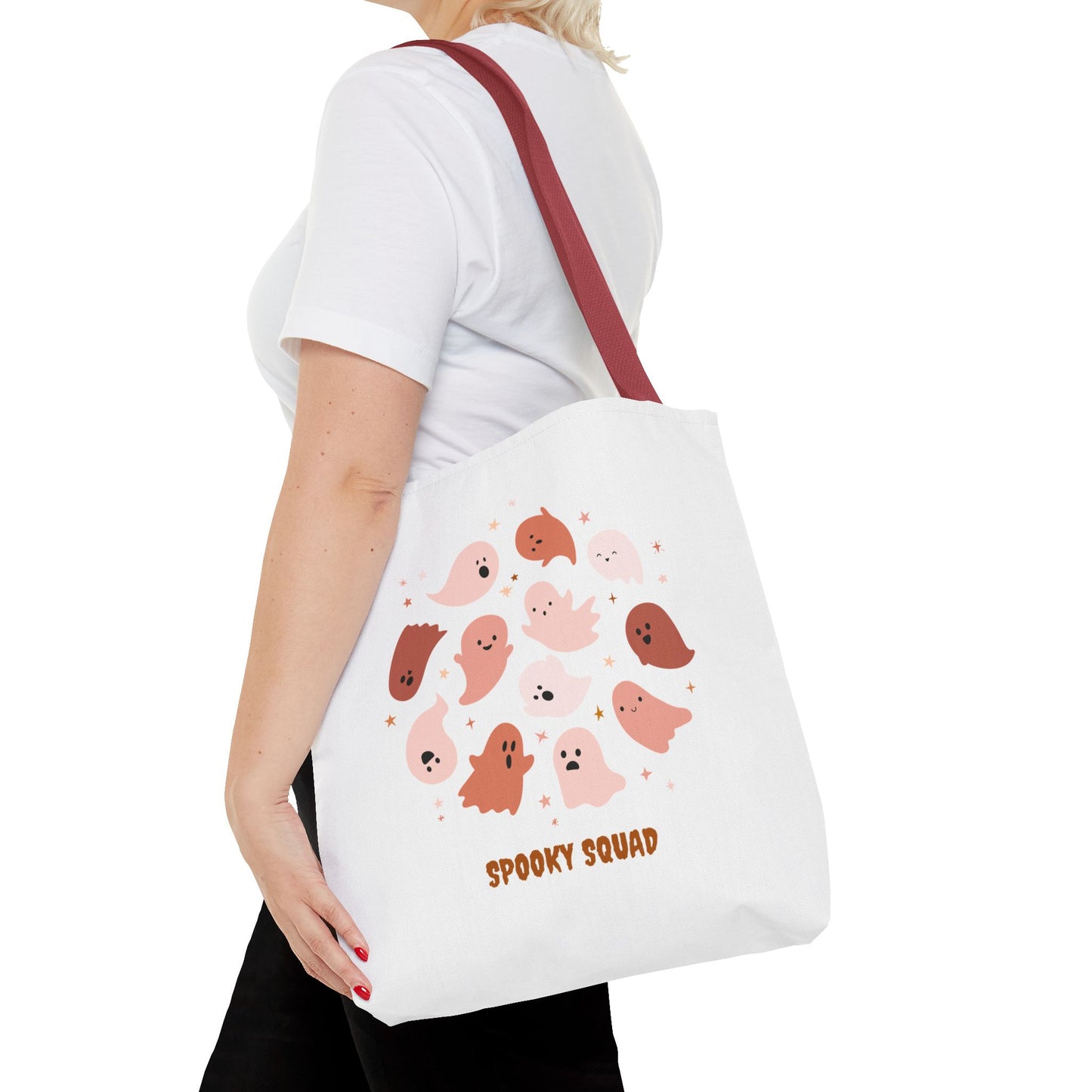 Cute Ghosts Halloween Gang Fall Spooky Squad Fall Season Tote Trick or Treating Candy Bag Reusable Lunch Bag