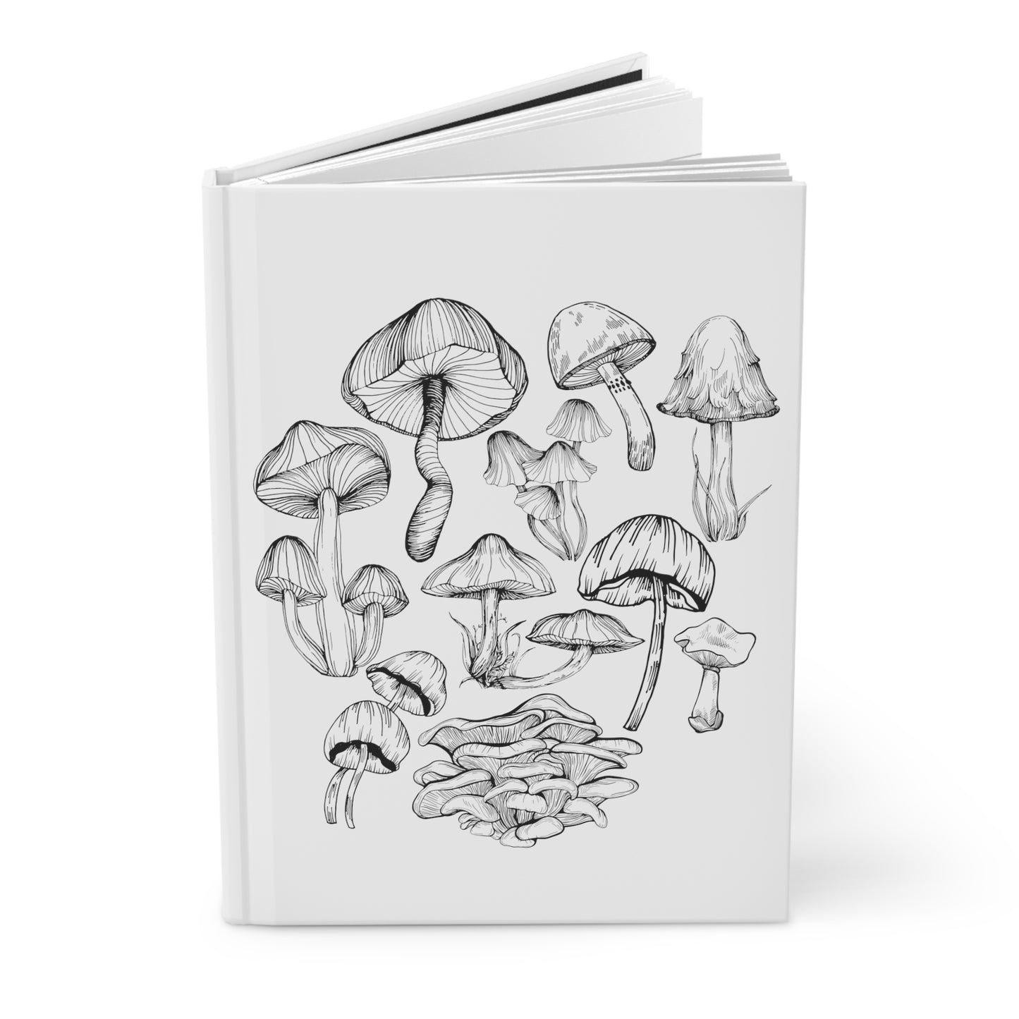 Hardcover Journal Mushroom Lover Fungi Print Toadstool Hardcover Journal